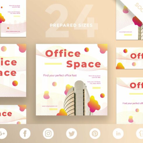 Social Media Pack | Office Space cover image.