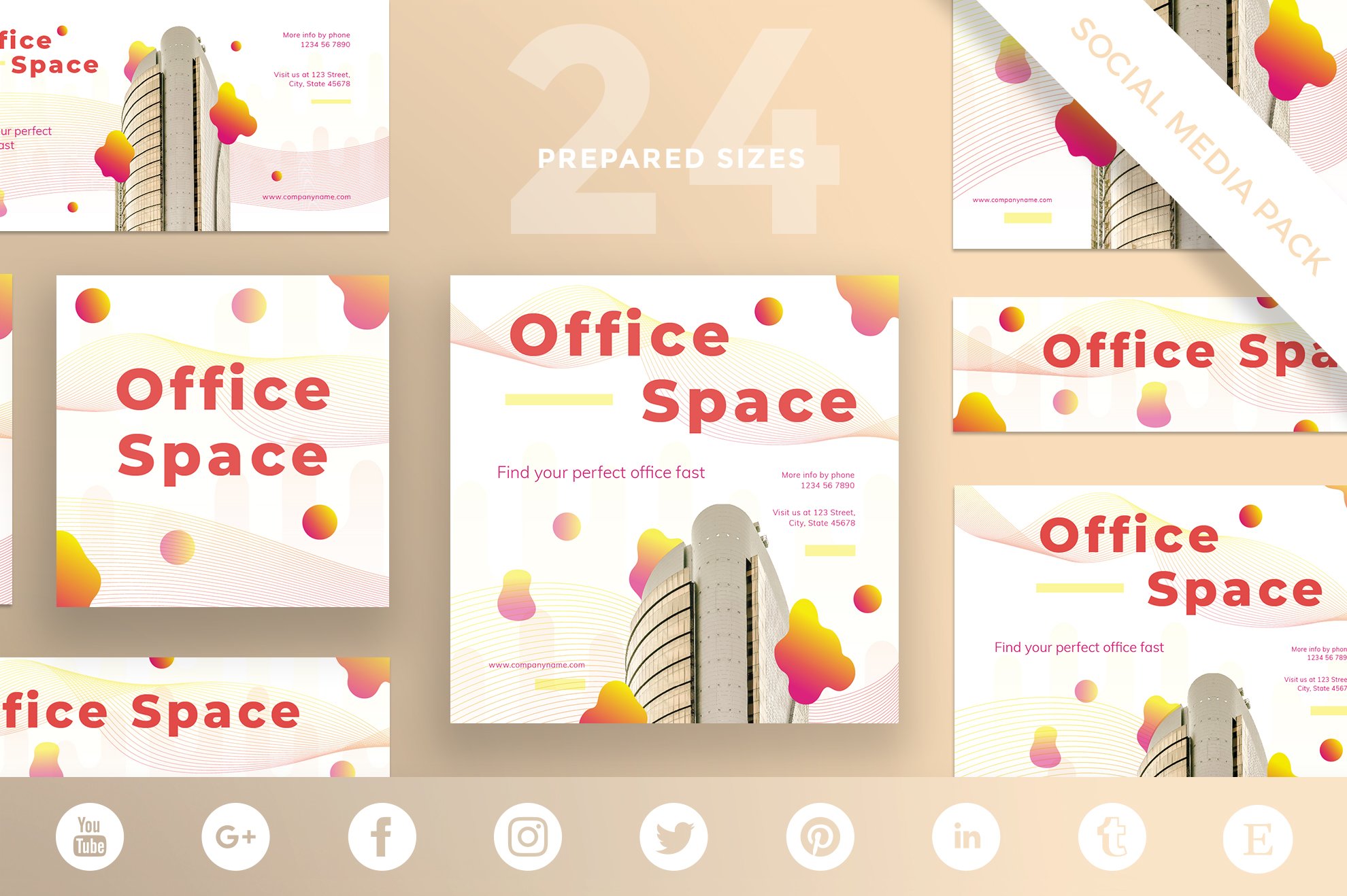 Social Media Pack | Office Space cover image.