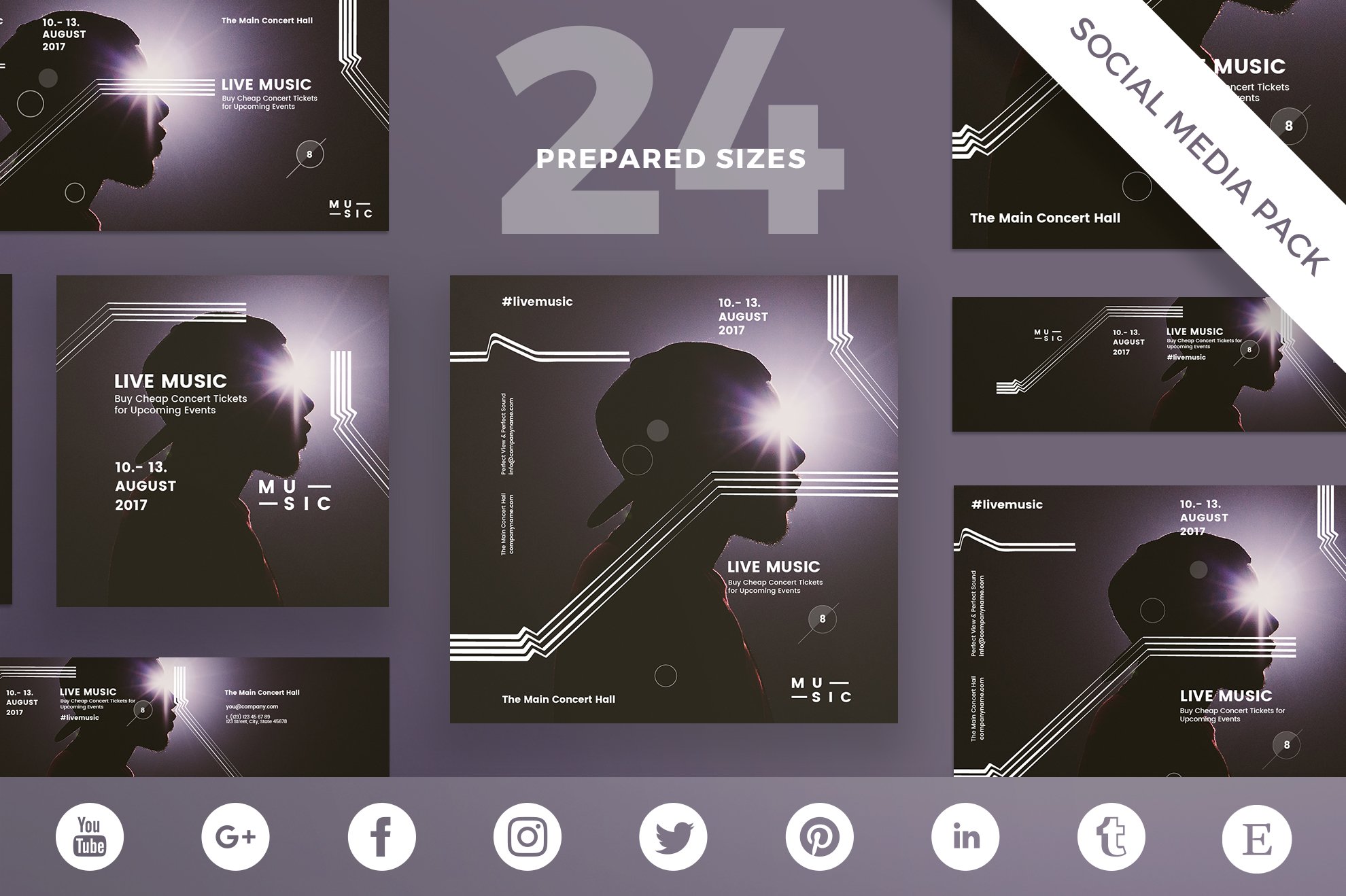 Social Media Pack | Music cover image.