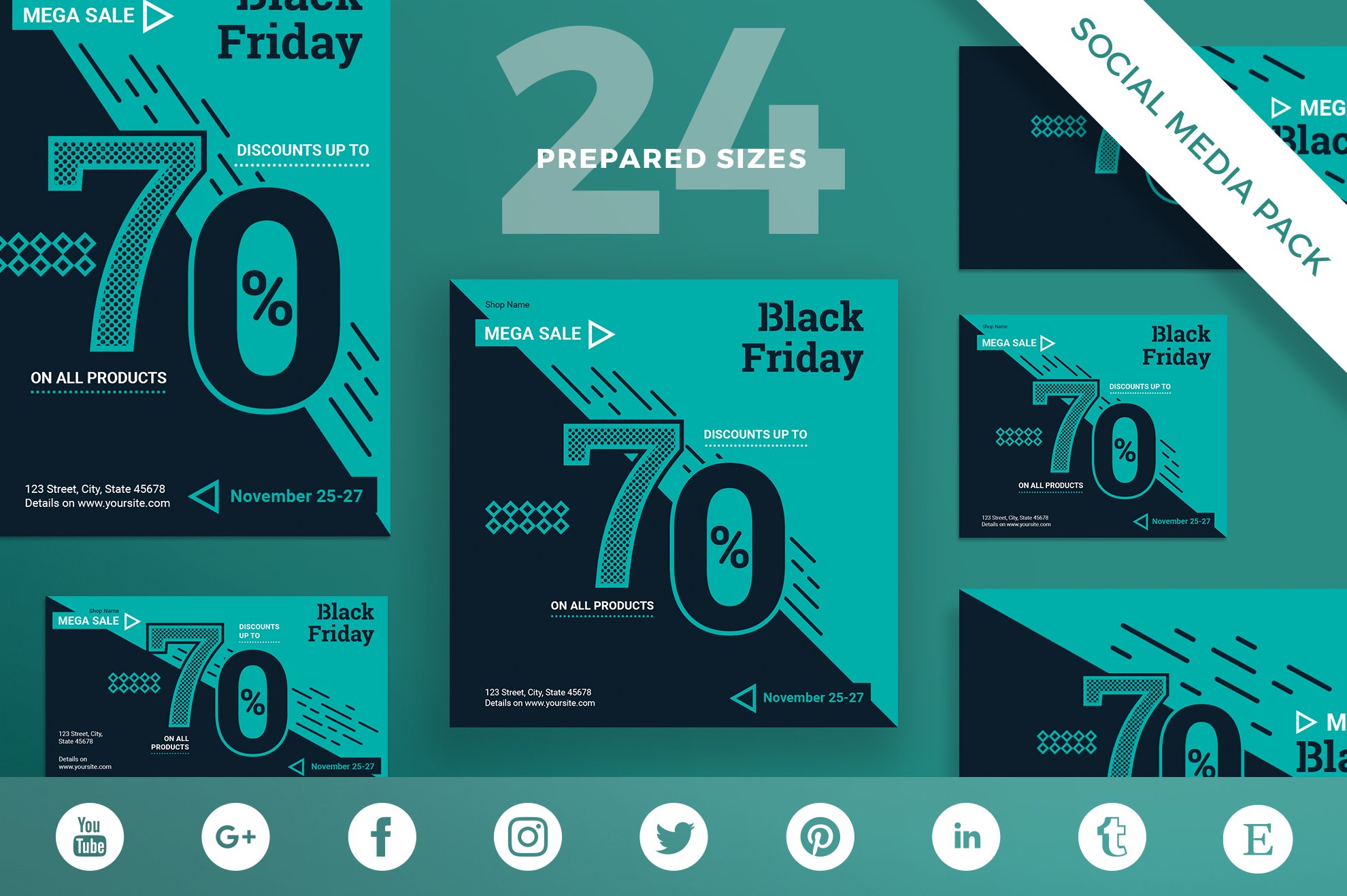 Social Media Pack | Black Friday cover image.