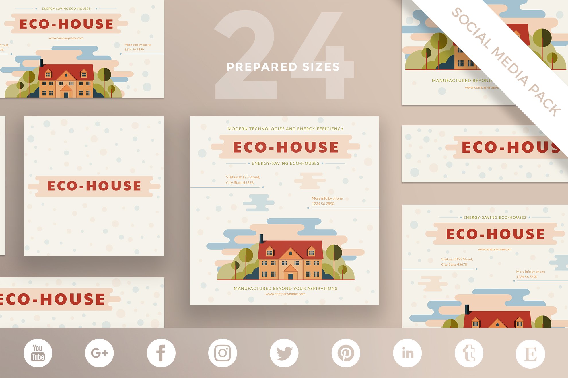 Social Media Pack | Eco House cover image.