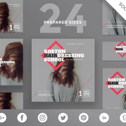 Social Media Pack | Hairdressing cover image.