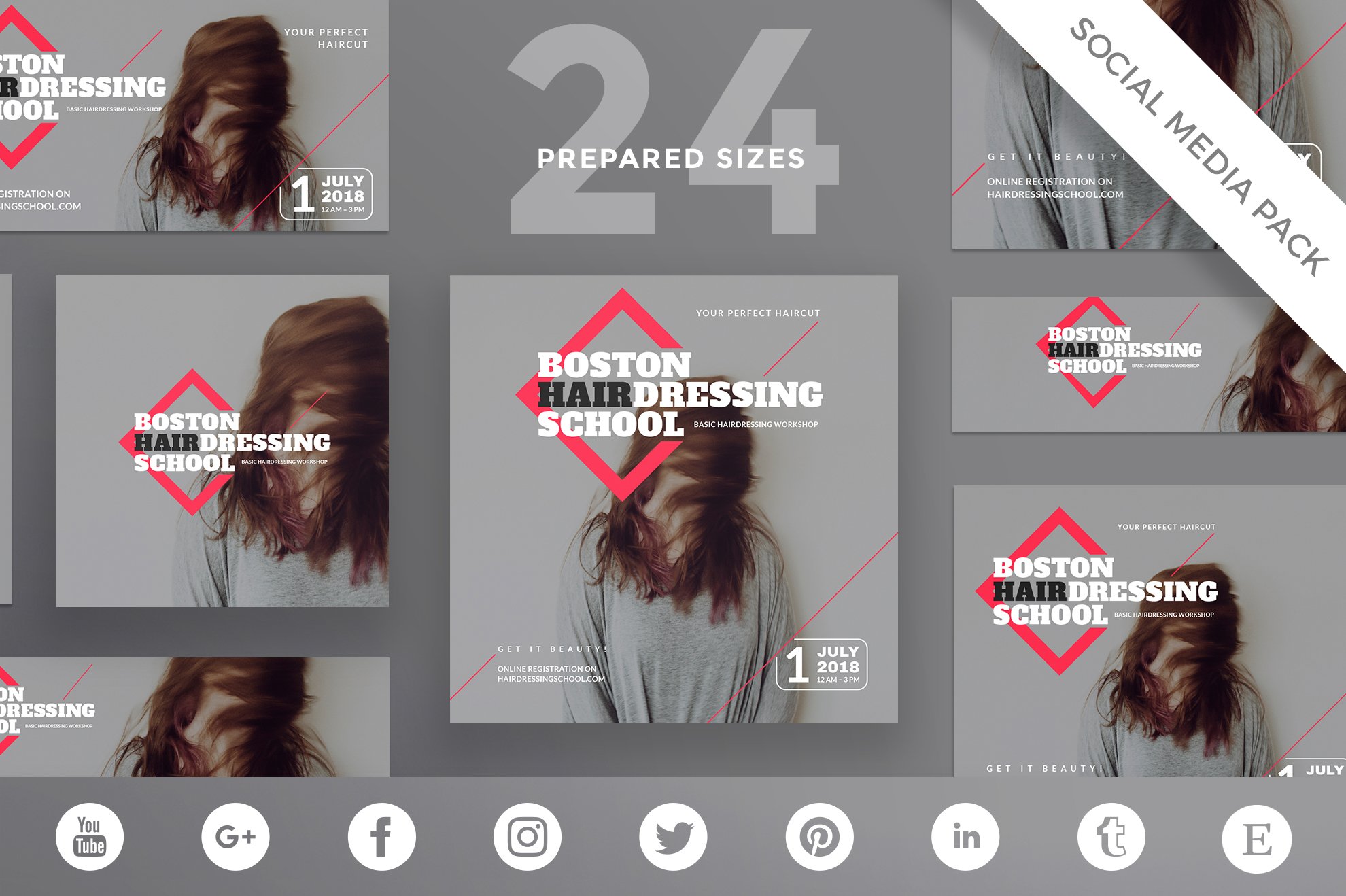 Social Media Pack | Hairdressing cover image.