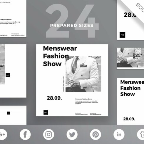 Social Media Pack | Menswear Show cover image.