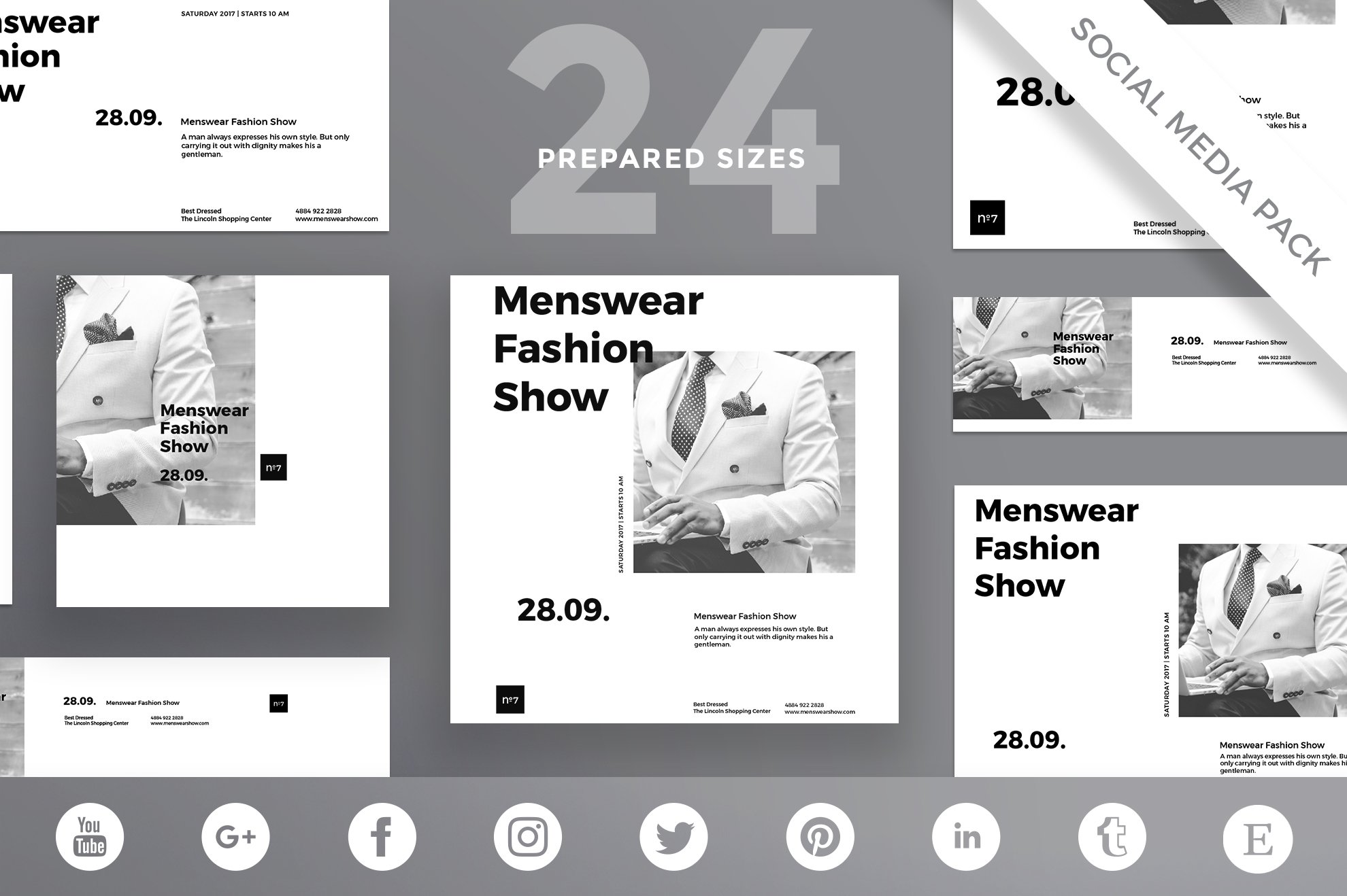 Social Media Pack | Menswear Show cover image.