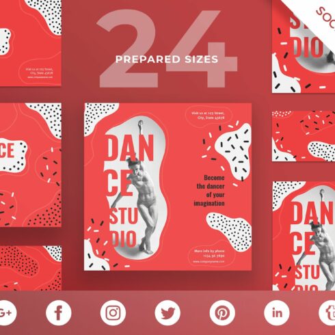 Social Media Pack | Dance Studio cover image.