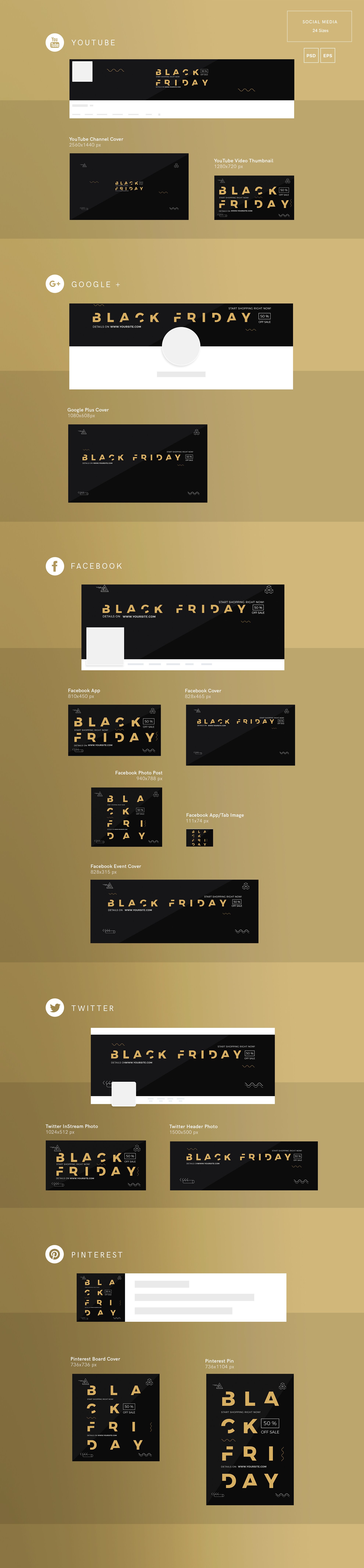 Social Media Pack | Black Friday preview image.