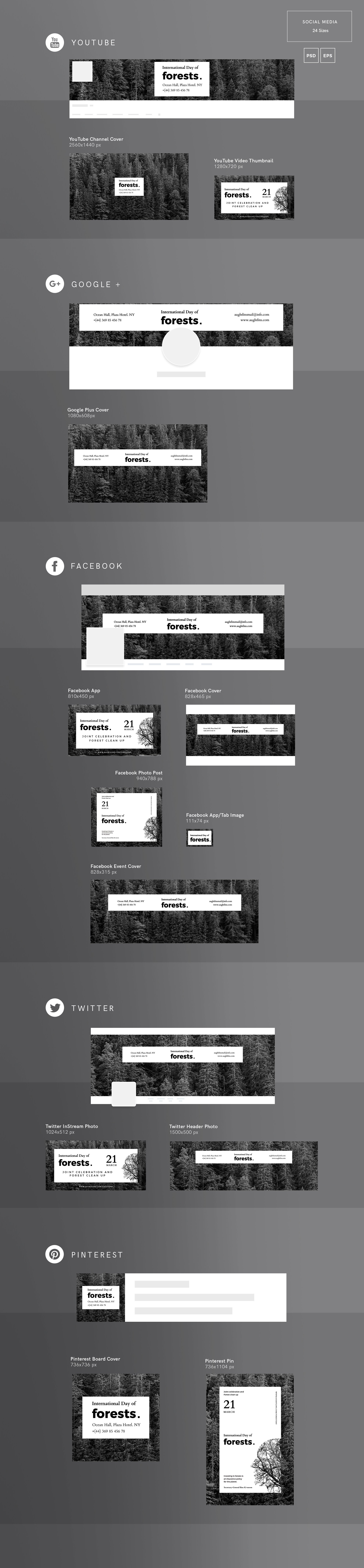 Social Media Pack | Forests Day preview image.