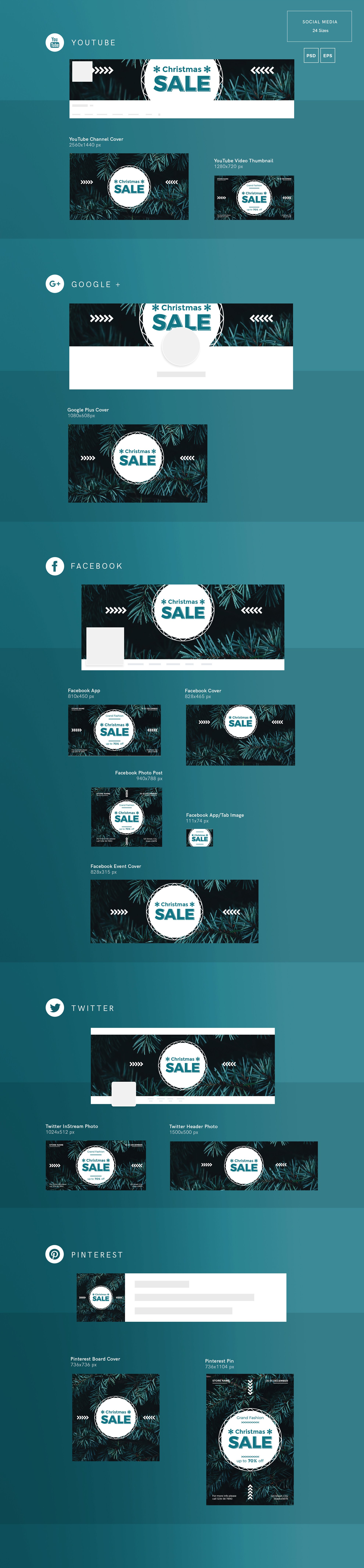 Social Media Pack | Christmas Sale preview image.