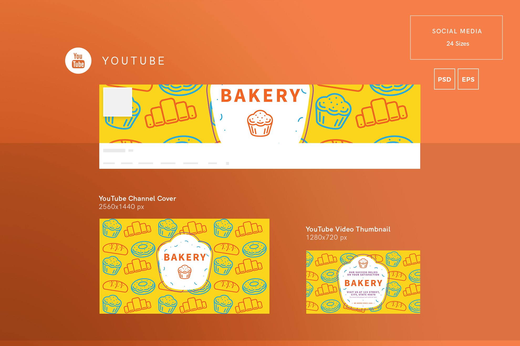 Social Media Pack | Bakery preview image.