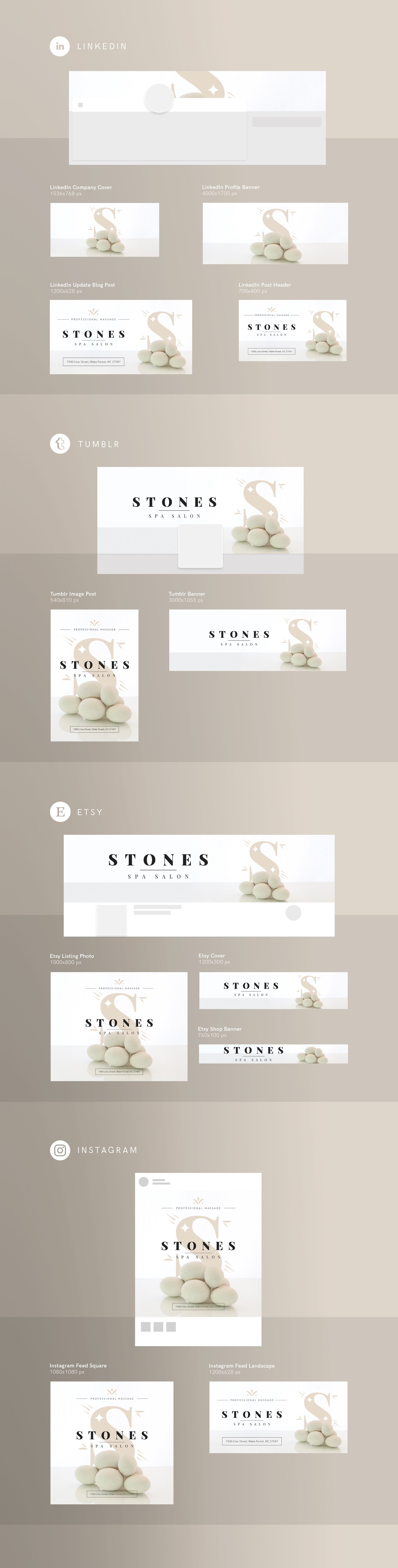 Social Media Pack | Stones Spa preview image.