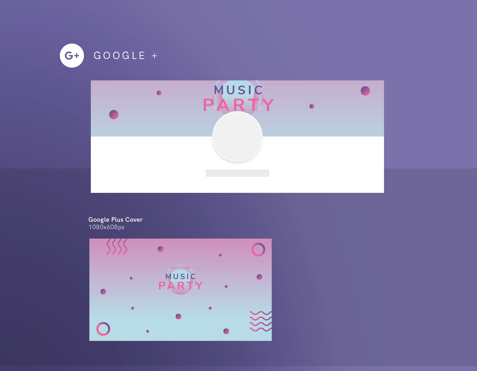 Social Media Pack | Pink Music Party preview image.