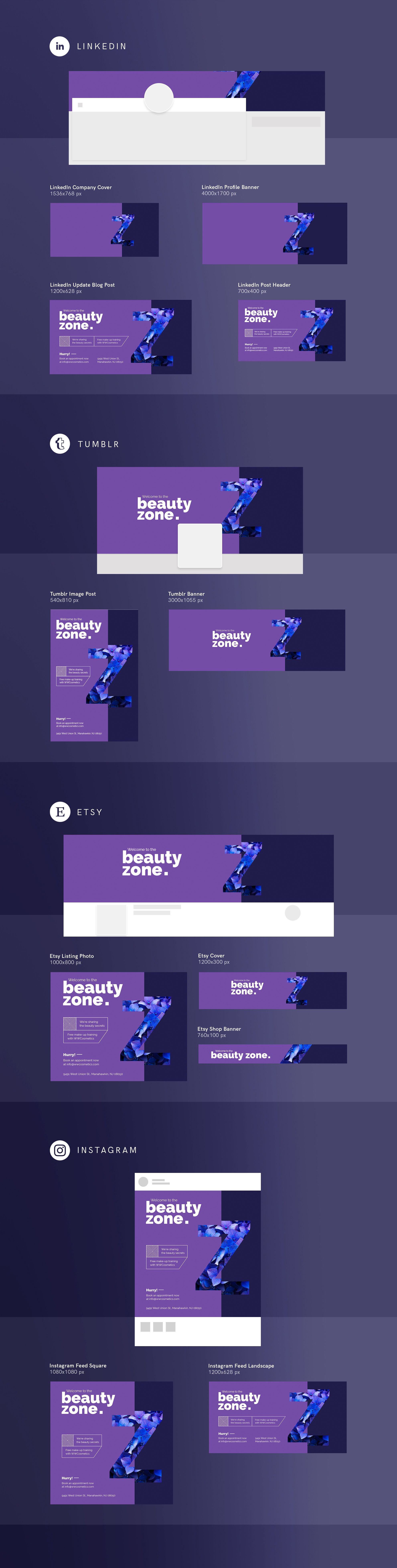 Social Media Pack | Beauty Zone preview image.