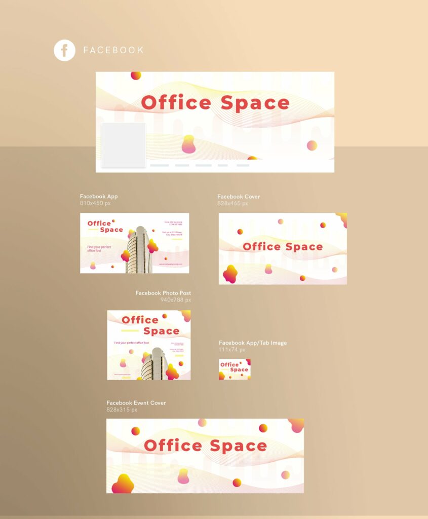 Social Media Pack | Office Space – MasterBundles