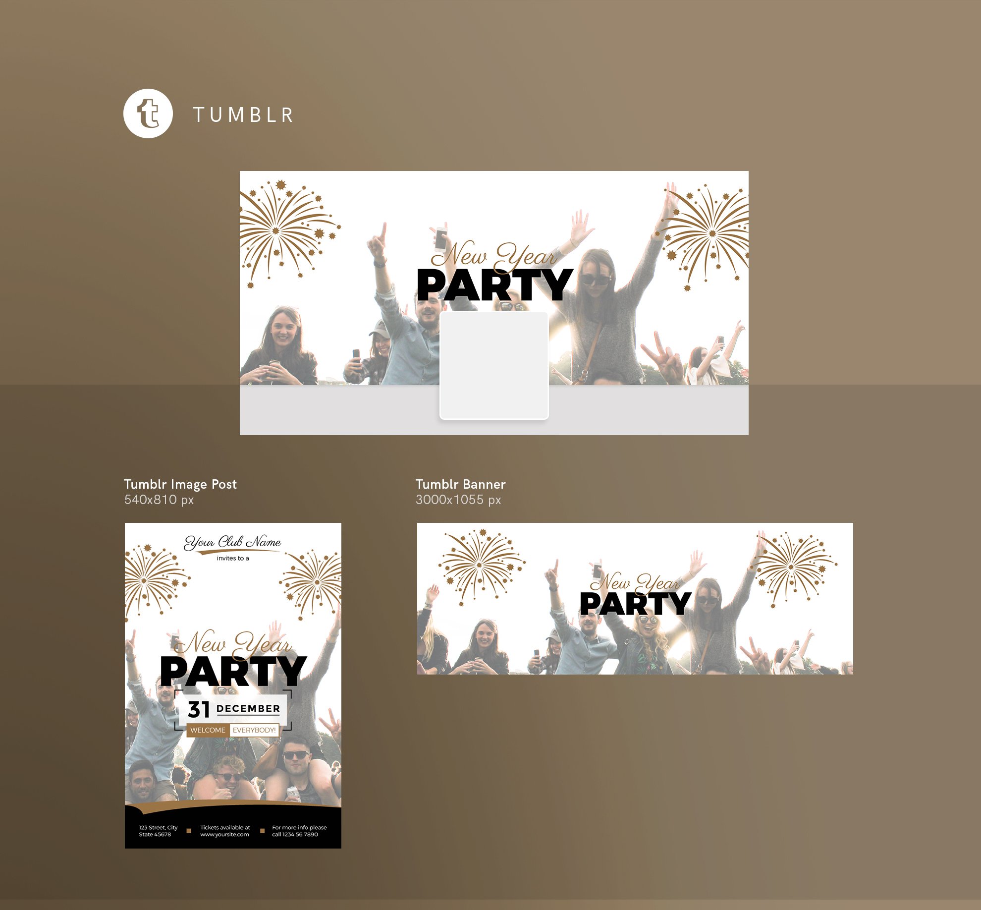 Social Media Pack | New Year Party preview image.