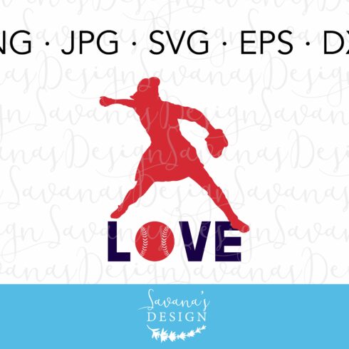 Softball Player SVG Cut File cover image.