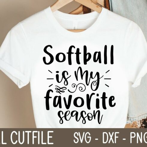 Softball Is My Favorite Season SVG cover image.