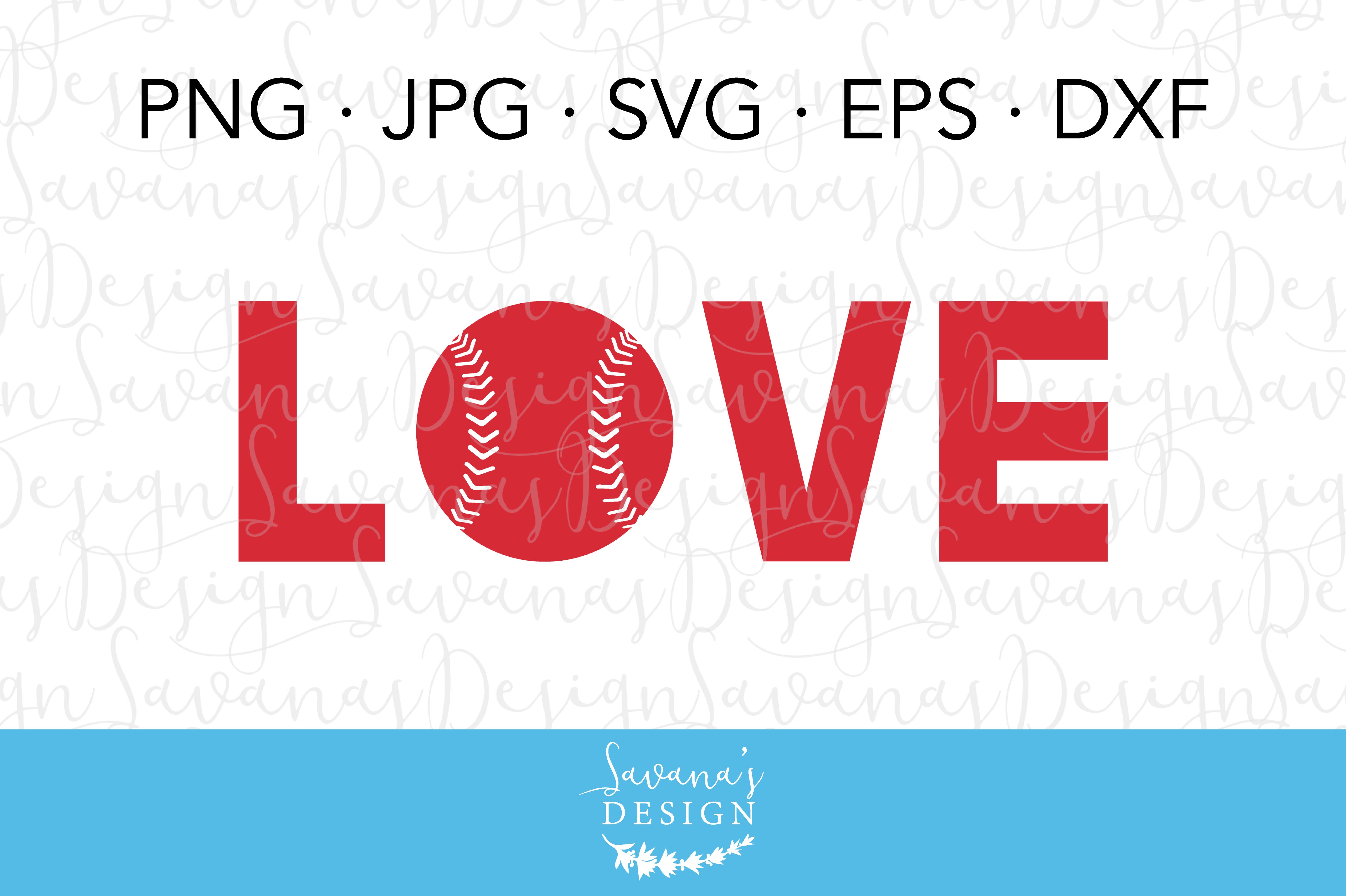 Love Softball Baseball Cut Files cover image.