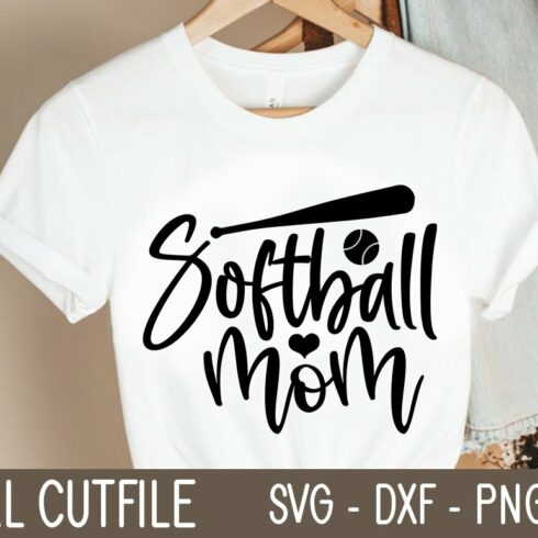 Softball Mom SVG cover image.