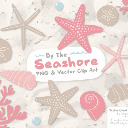 Seashells Clipart in Soft Pink cover image.