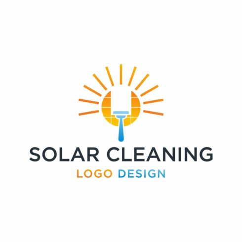 Solar Cleaning Logo Design cover image.