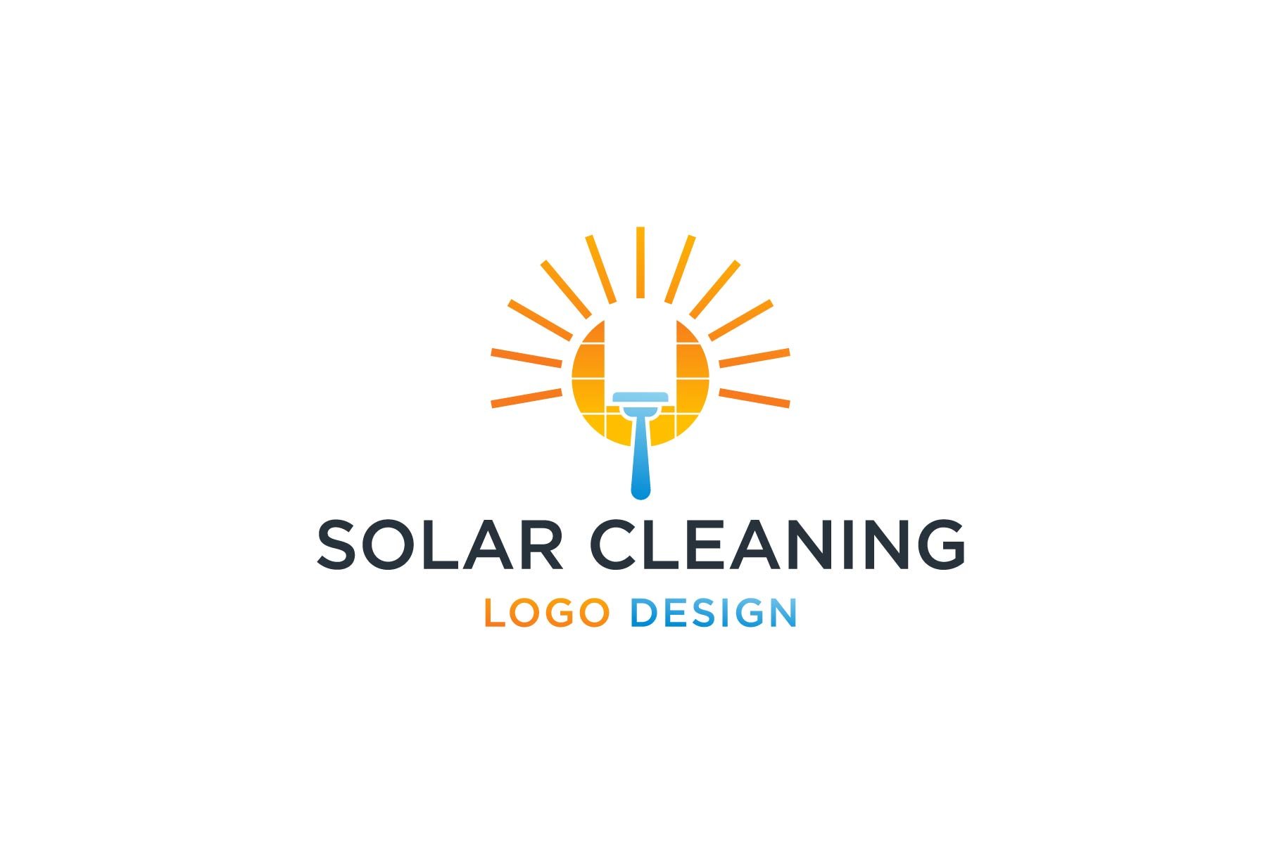 Solar Cleaning Logo Design cover image.