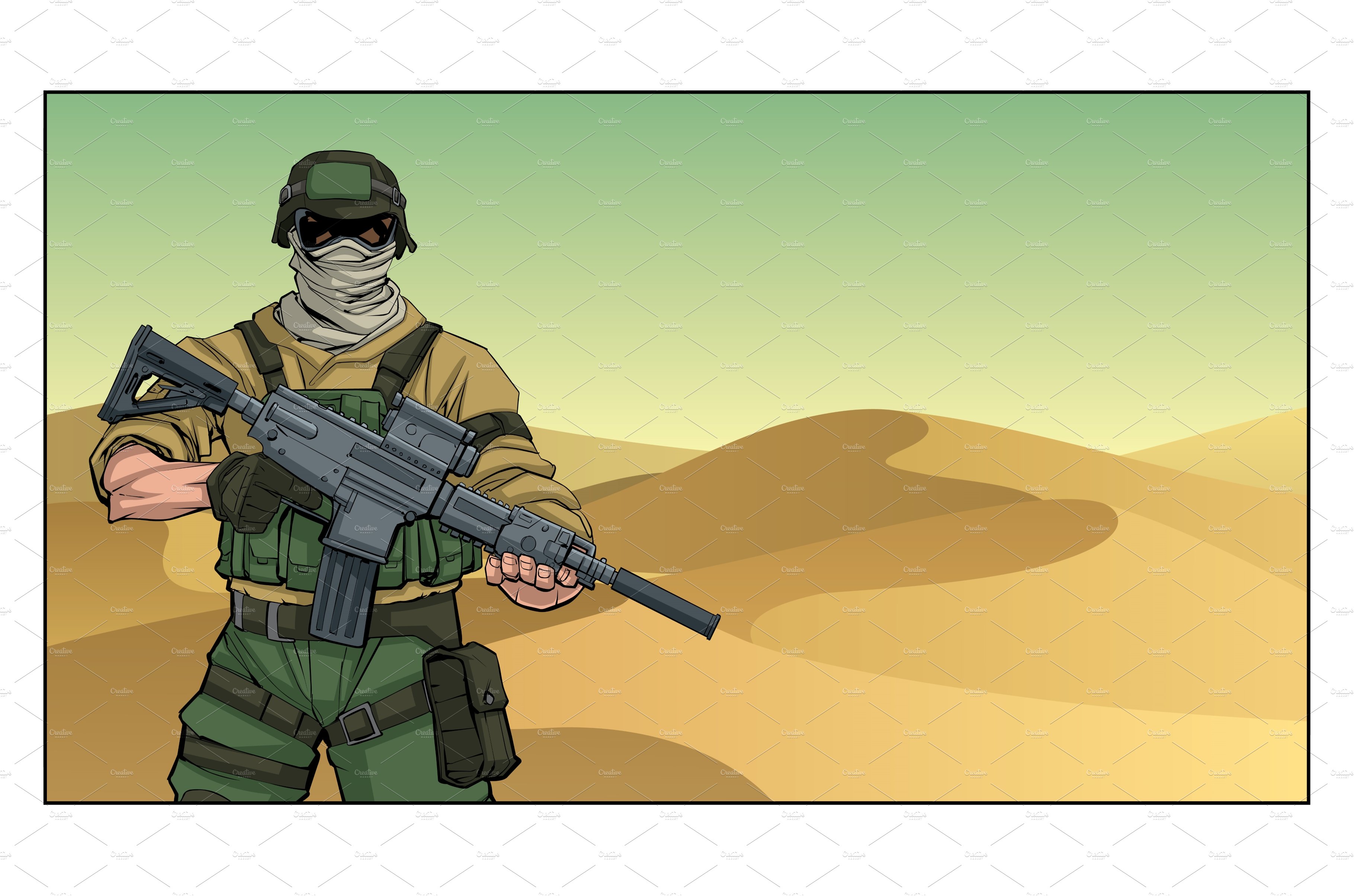 Soldier in Desert cover image.