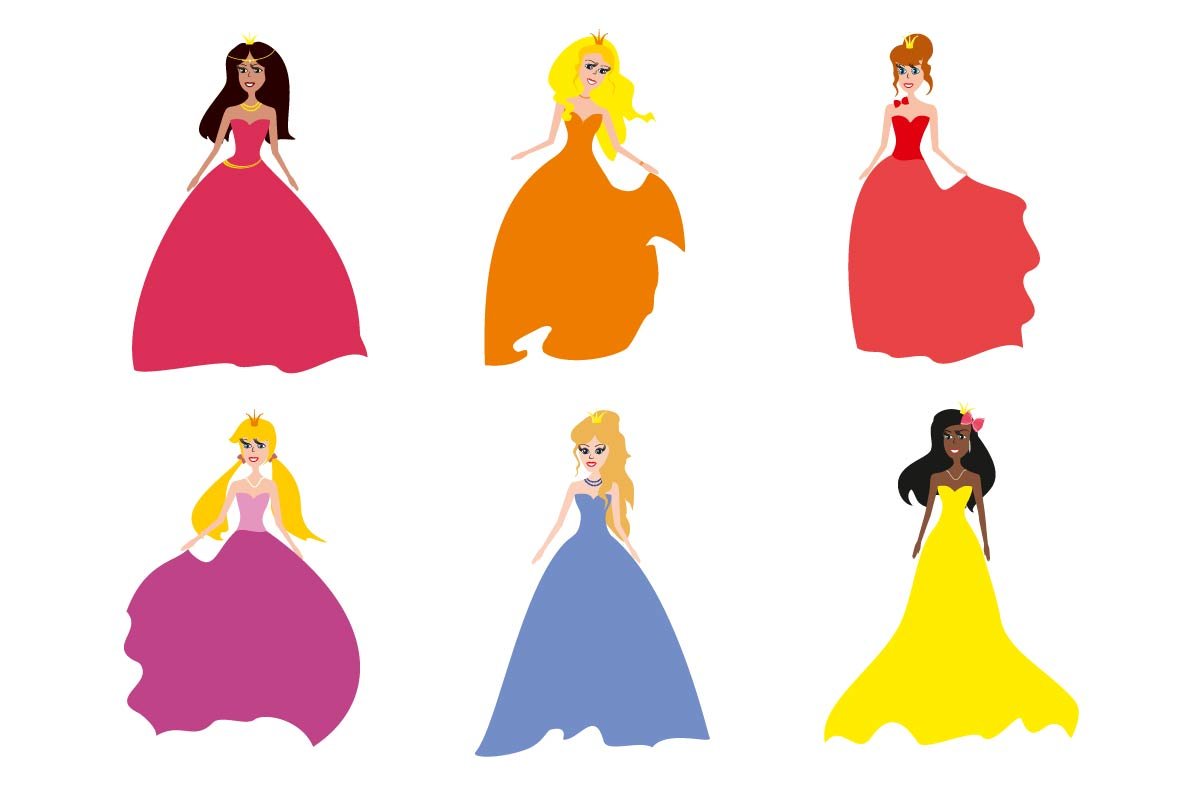 Сollection of beautiful princesses cover image.