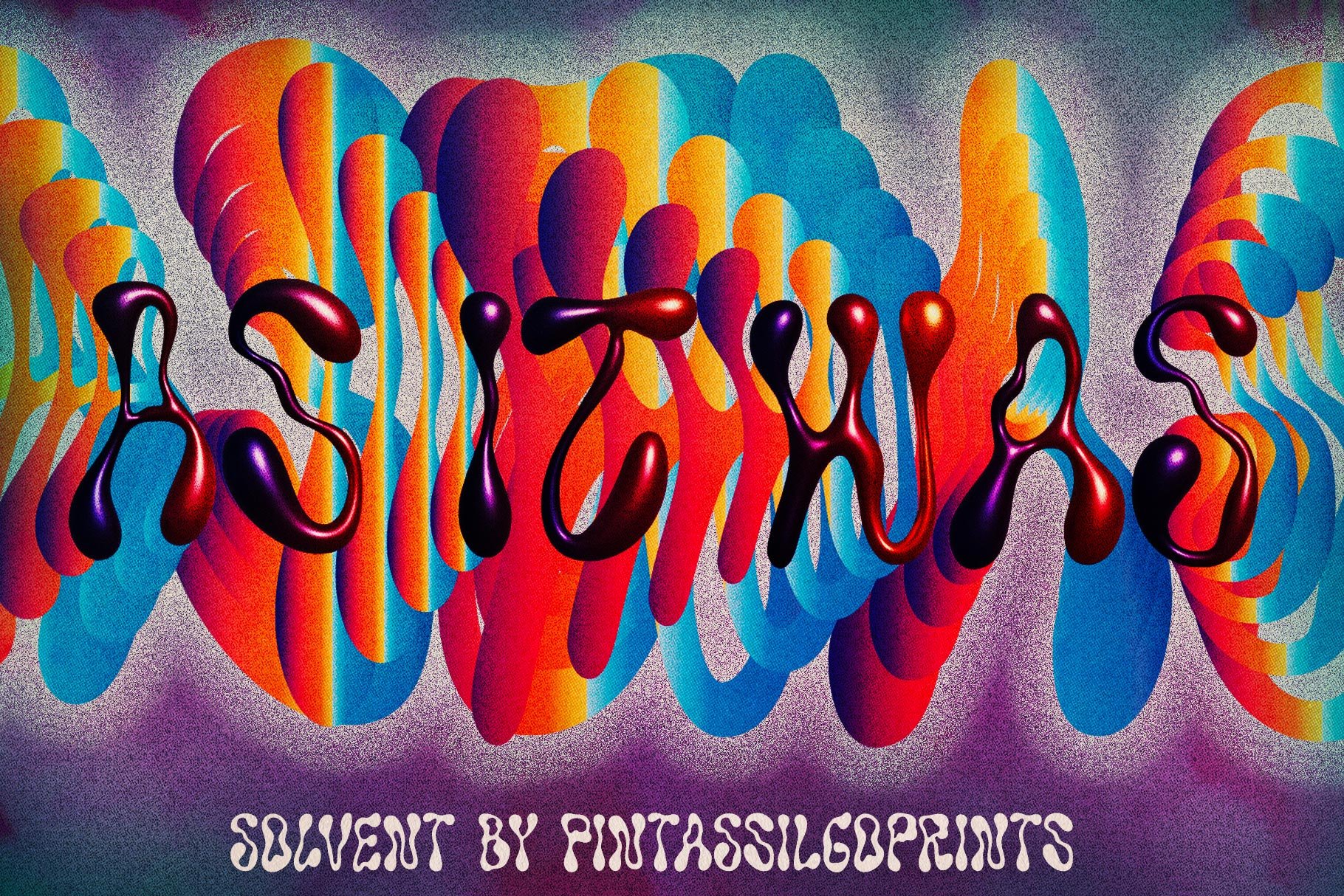Solvent Family | 2 liquid fonts cover image.