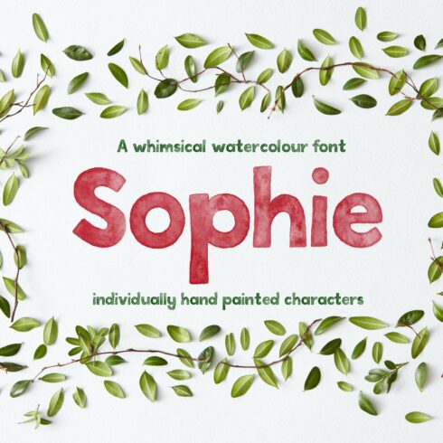 Sophie Watercolour Display Font cover image.