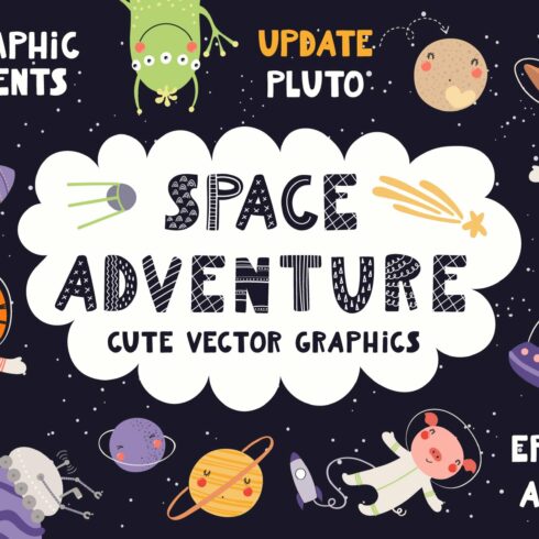 Space Adventure, Cute Vectors cover image.