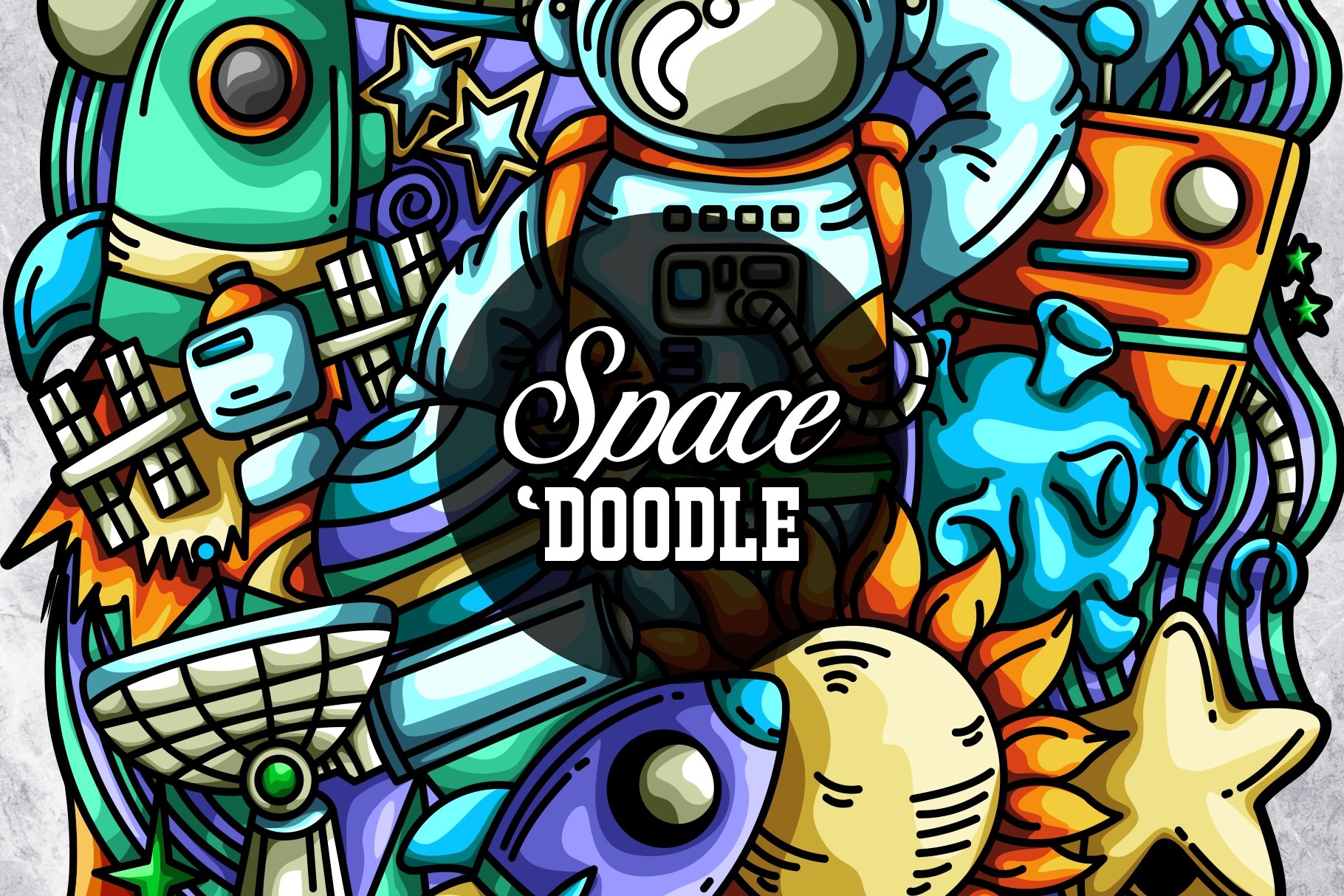 Space Doodle Illustrations cover image.
