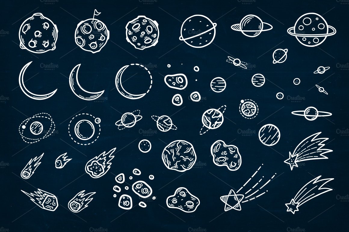 space theme doodle collection pr 2 566