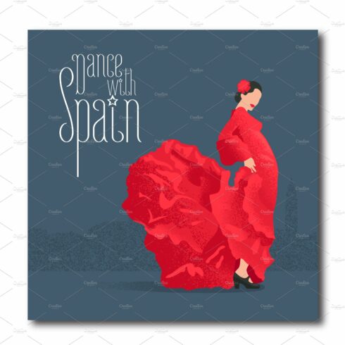 Flamenco dancer vector design cover image.