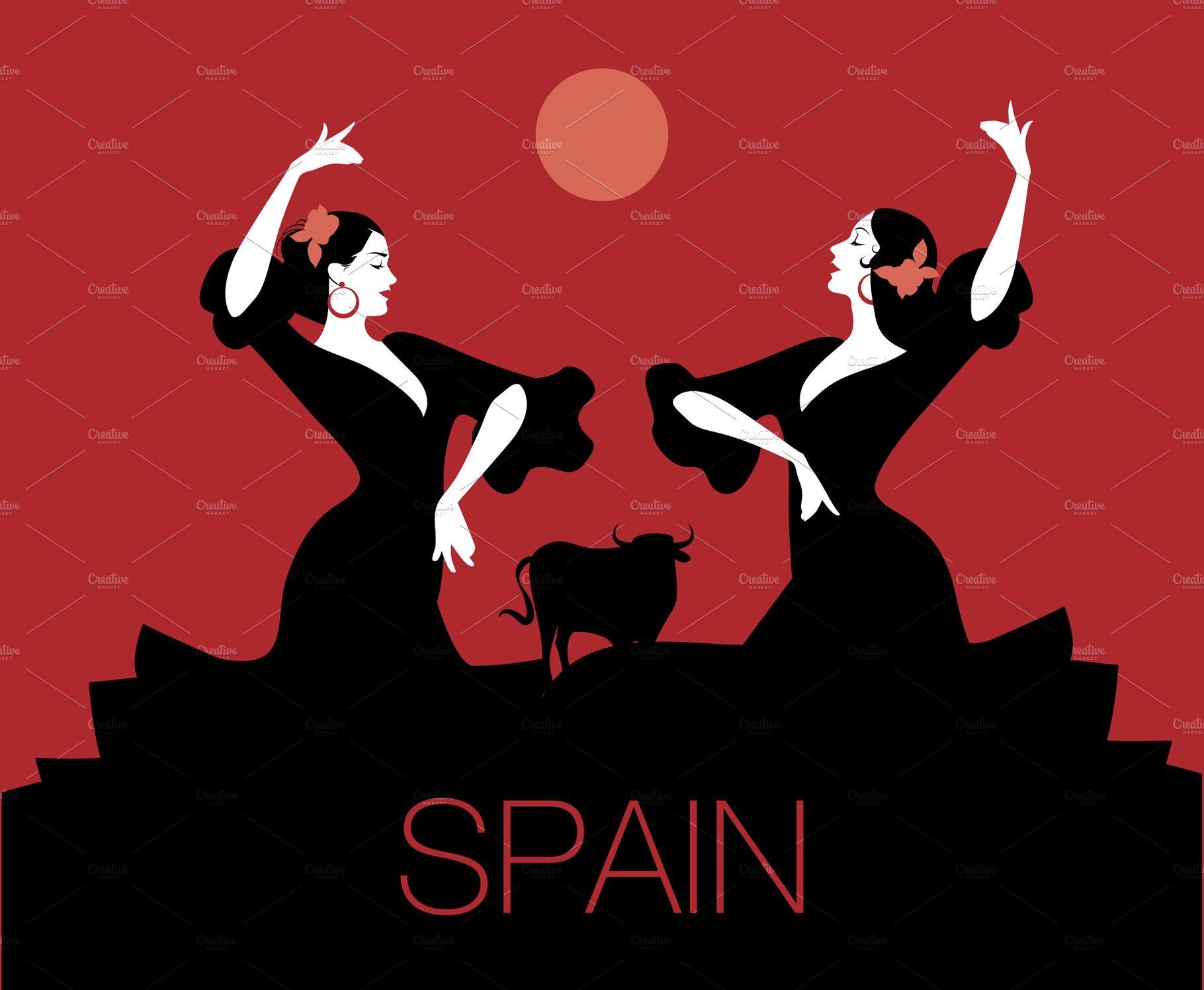 Two Spanish Flamenco Dancers I cover image.