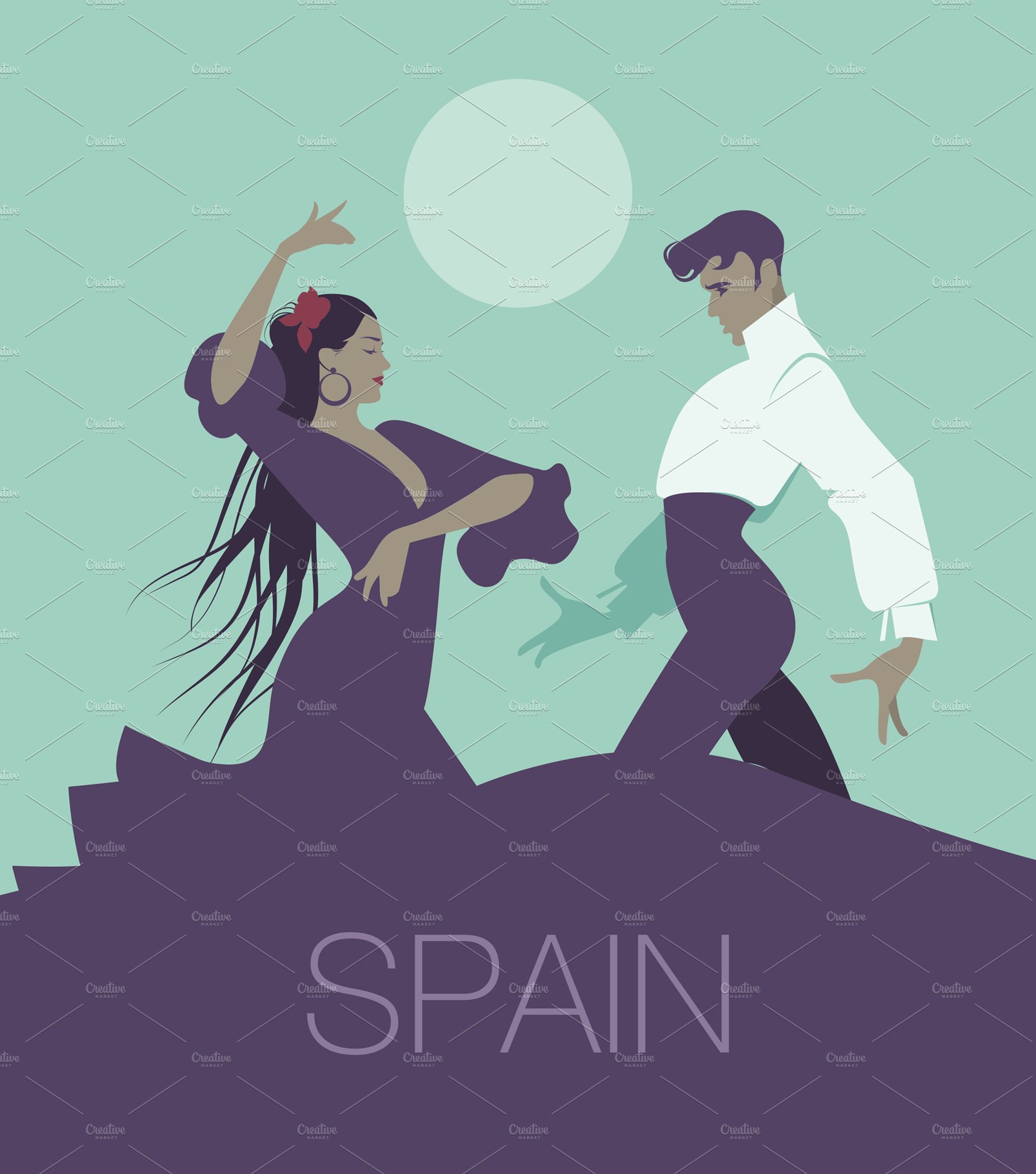 Couple of Flamenco dancers II cover image.