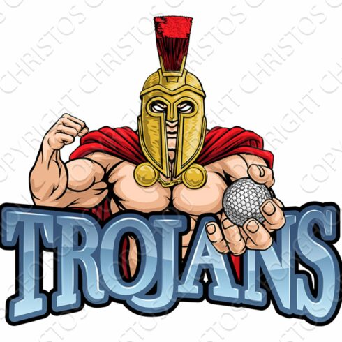 Trojan Spartan Golf Sports Mascot cover image.
