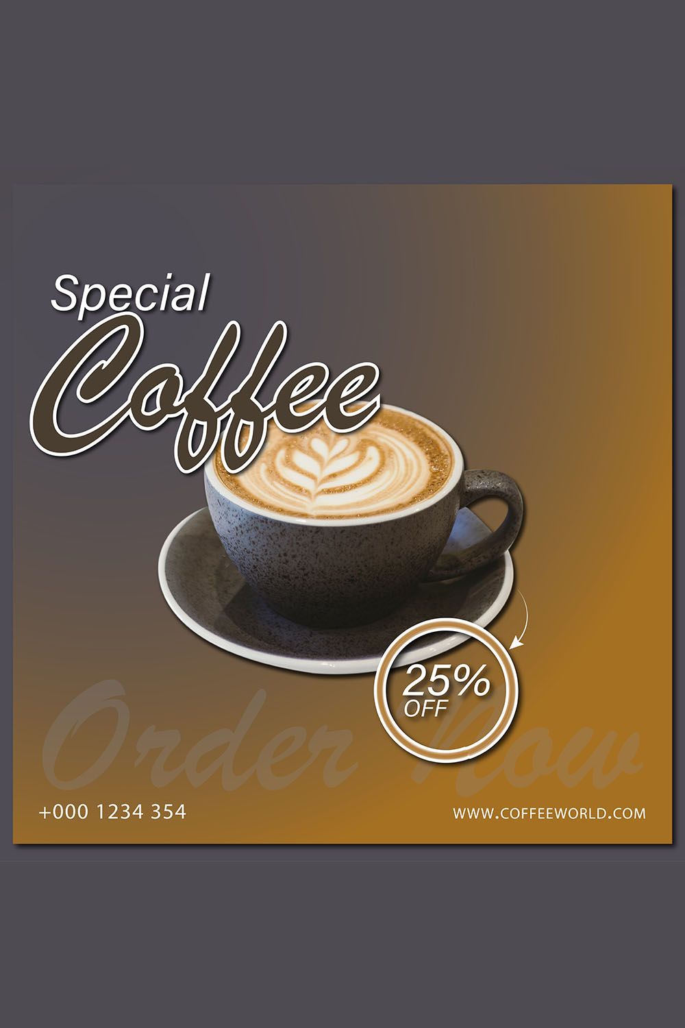 Special Coffee Post Design pinterest preview image.