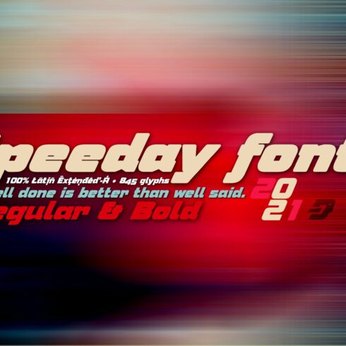Speeday -2 Display Fonts- cover image.