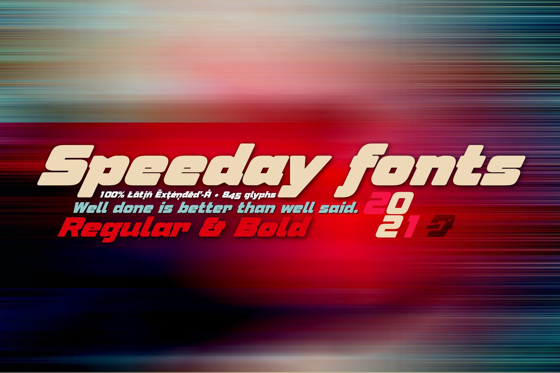 Speeday -2 Display Fonts- cover image.