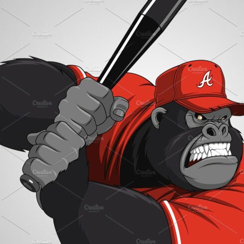 Funny monkey ballplayer cover image.