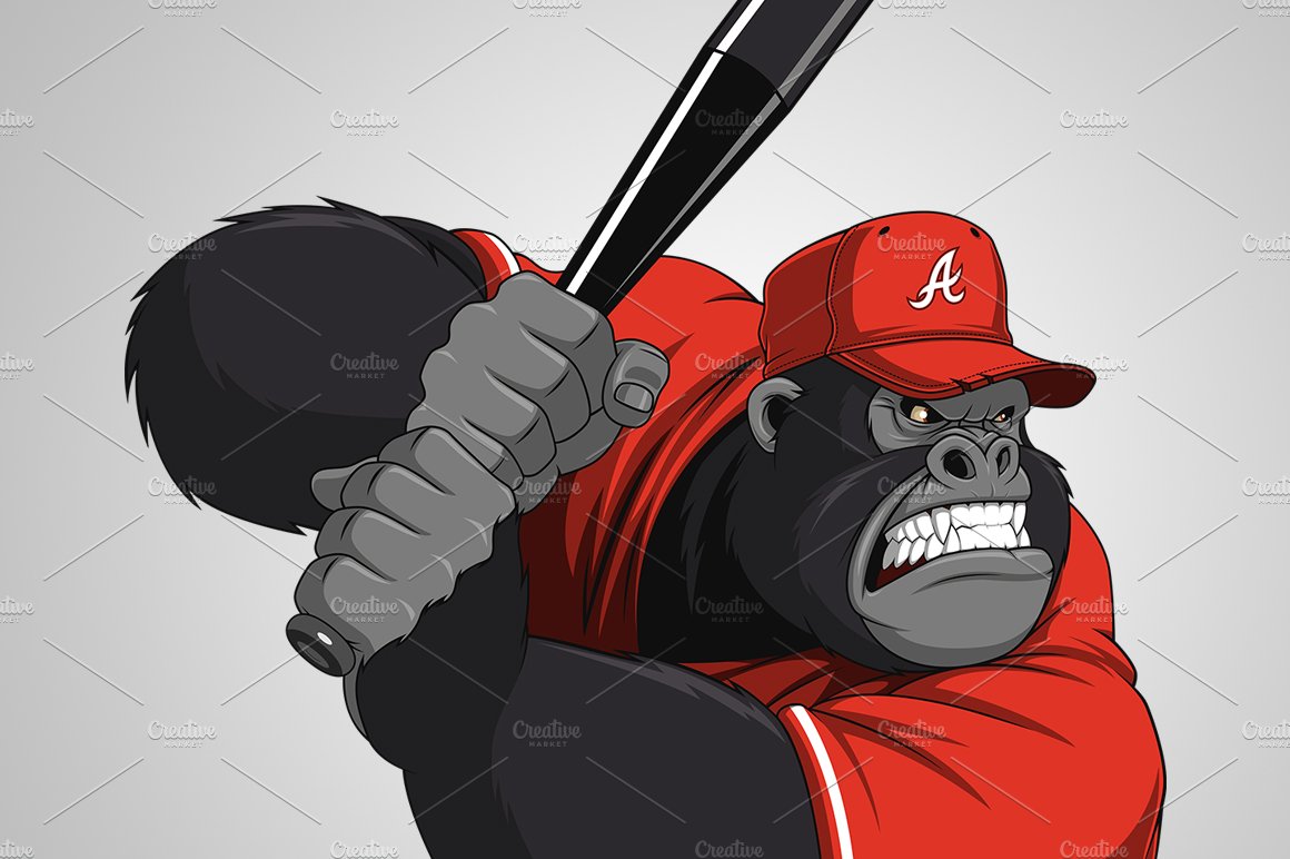 Funny monkey ballplayer cover image.