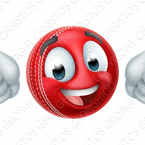 Cricket Ball Emoticon Face Emoji cover image.