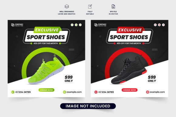 sports shoe web banner template vector graphics 41289853 1 1 580x387 604