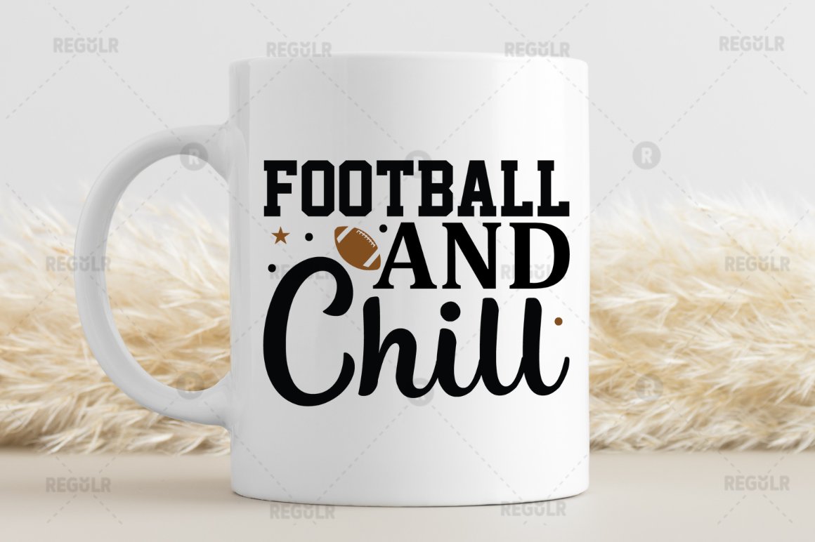 football and chill SVG preview image.