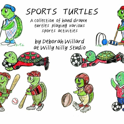 Sports Turtles Hand Drawn cover image.