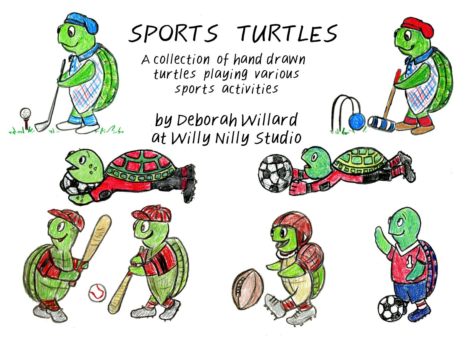 Sports Turtles Hand Drawn cover image.