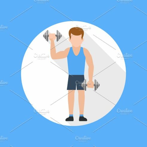 Man doing exercises with barbell cover image.