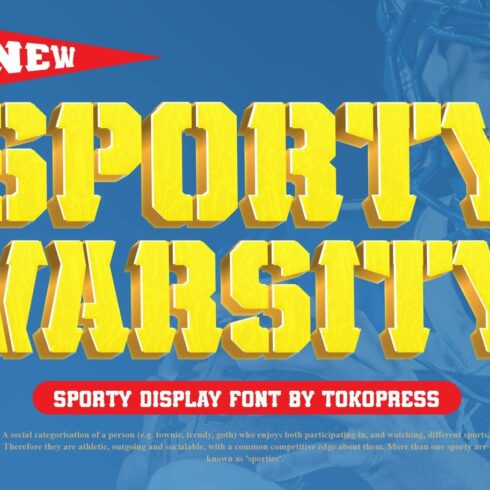 Sporty Varsity - Stencil Font cover image.