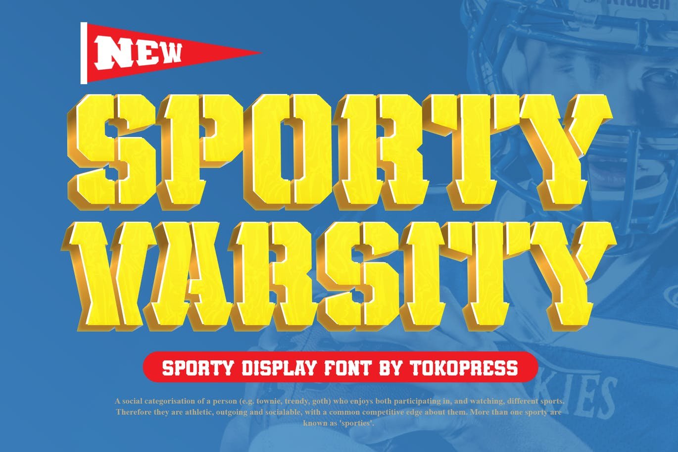 Sporty Varsity - Stencil Font cover image.